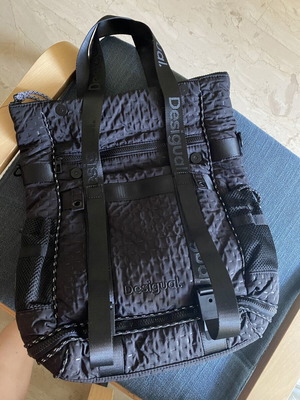 Desigual multifunctional backpack and handbag new, black with many pockets