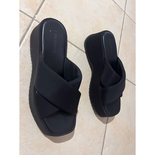 Stradivarius platform sandals, black, size 37