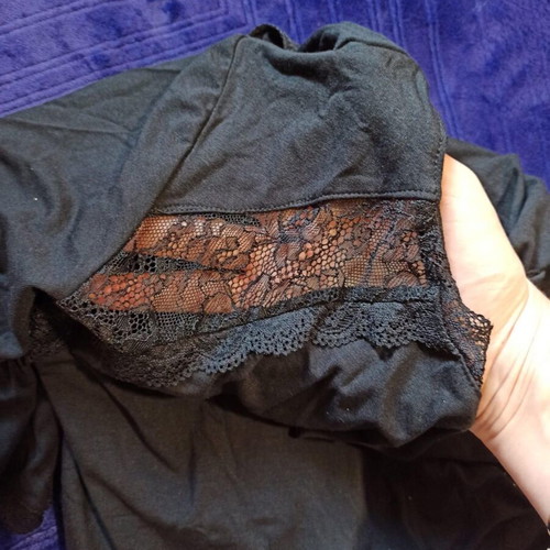 Black backless top size L, viscose