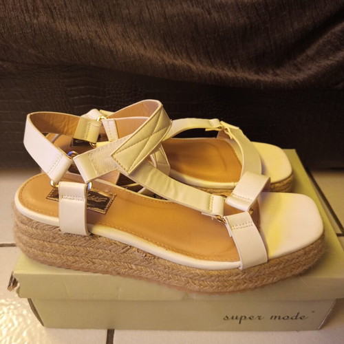 Women's white platform sandals size 39 new