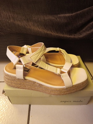 Women's white platform sandals size 39 new