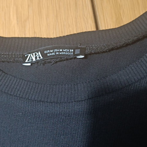 Zara black top with gold buttons, 100% cotton, new