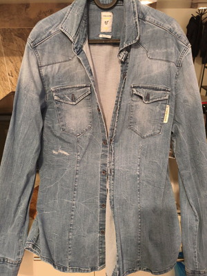 Tresor slim fit denim shirt like new, blue
