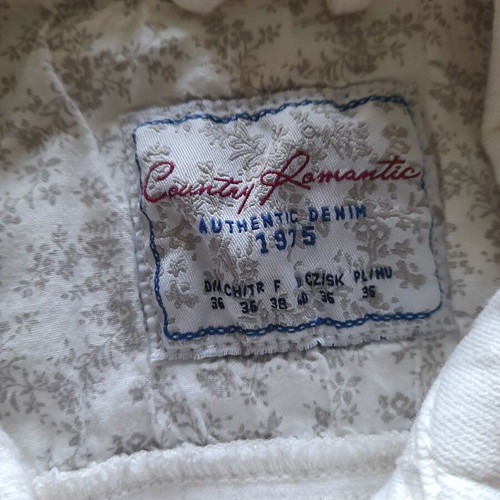 Country Romantic jean jacket μεταχειρισμένο, λευκό, μέγεθος S