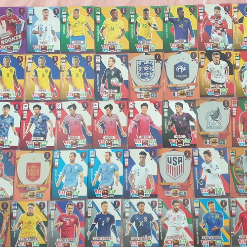 40 panini FIFA Qatar 2022 adrenalyn xl cards. Also sold individually.