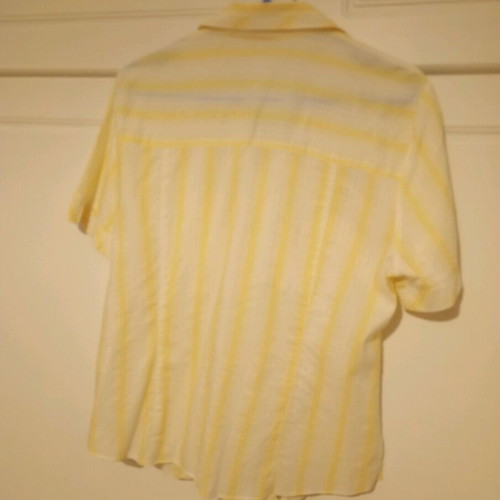 Short-sleeve shirt like new, white and yellow, size XL