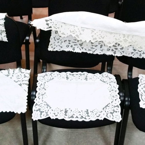 Set of 12 collectible white handmade table linens used