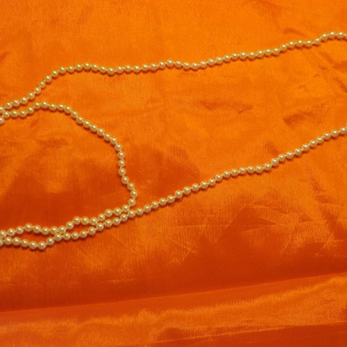 Pearl necklace long 110 cm with small 0.4 cm pearls