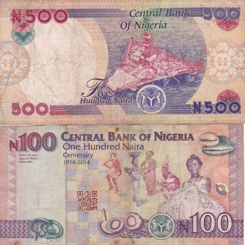 Nigerian banknotes used
