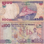 Nigerian banknotes used