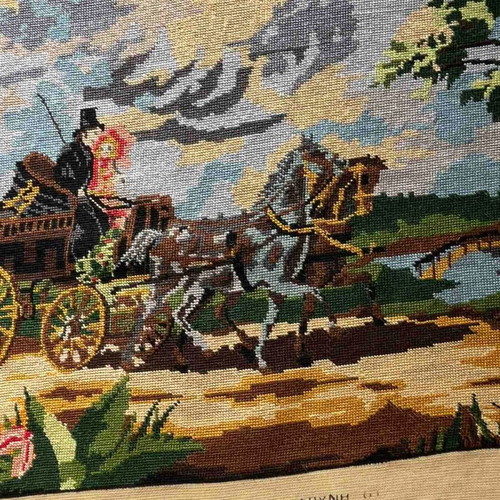Handmade textile painting used, dimensions 0.72x0.46 m
