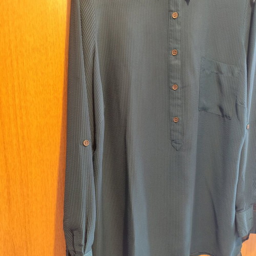 Transparent shirt Marks and Spencer new, green striped, size XXXL