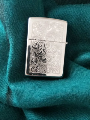 Zippo αναπτήρας συλλεκτικός σαν καινούργιος, ασημί με σκαλίσματα