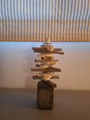 SIA Driftwood Candle Holder with Natural Shells new, unique handmade