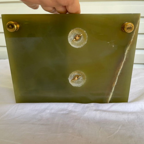 Desk Calendar Base used, green onyx