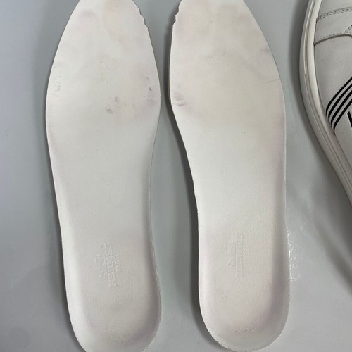Hermes leather sneakers used, size 40, white