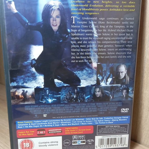 Underworld trilogy DVD with English subtitles