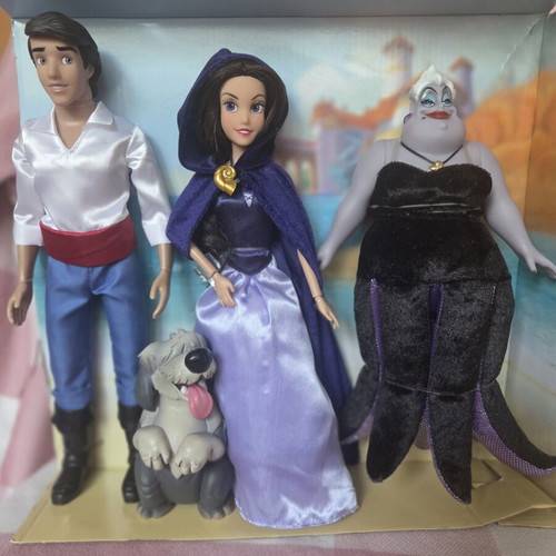 Disney Store The Little Mermaid dolls Eric, Vanessa, Ursula & Max