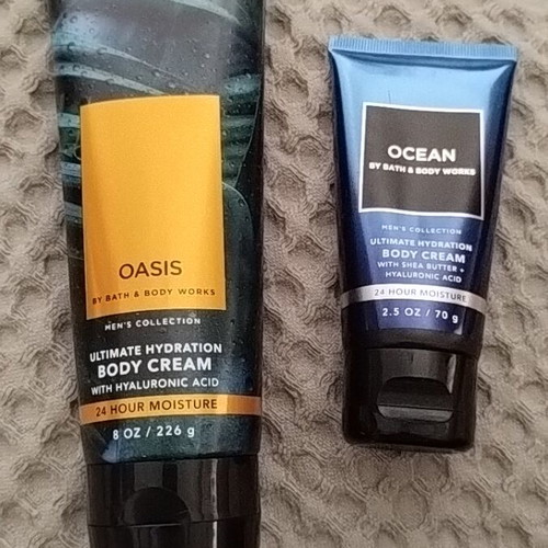 Bath & Body Works Men's Collection Body Creams used, Oasis and Ocean