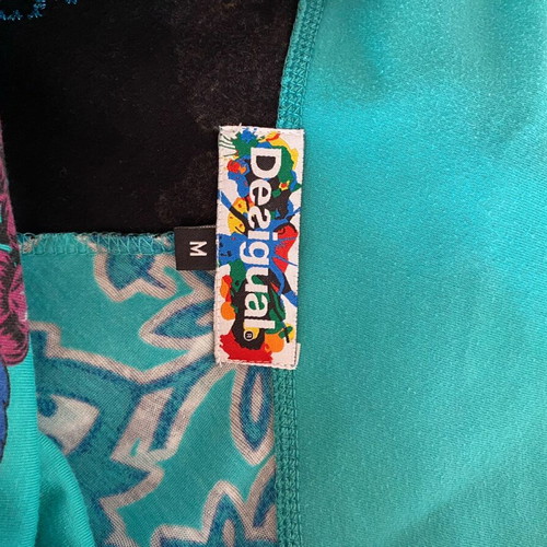 Desigual vintage A-line skirt with silk ruffle, like new