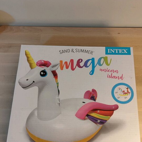 Inflatable beach unicorn new, size 2.51x1.63x1.45 m, up to 200 kg