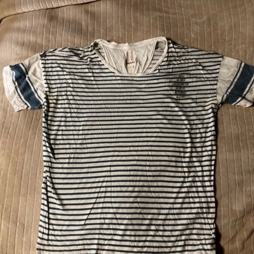 Diesel striped men’s t-shirt used, white and blue, size M