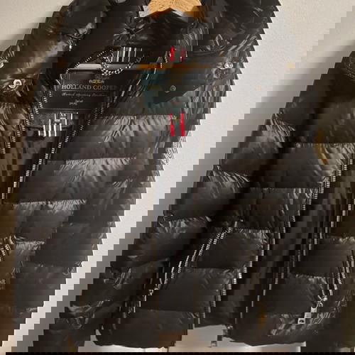 Μπουφάν Holland Cooper μεταχειρισμένο, μέγεθος XS, μαύρο με αποσπώμενη κουκούλα