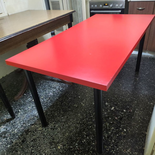 Desk or table large, red, used