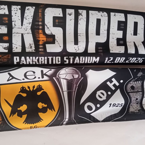 Supercup 2026 AEK OFI Double-Sided Collectible Scarf