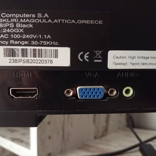 Turbo-X TX-238IPS Black 24" IPS Monitor like new, Full HD