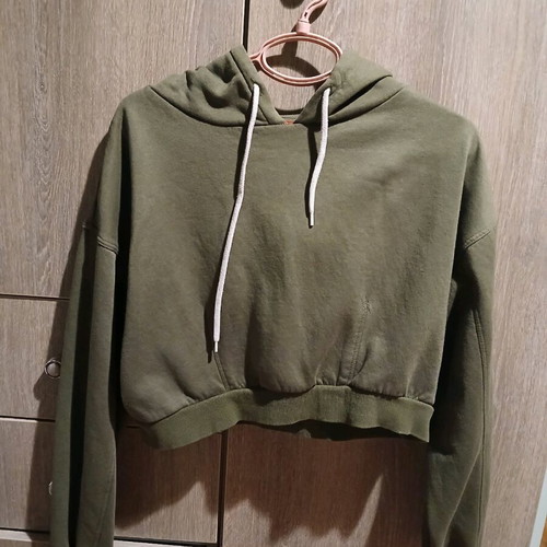 Short women's khaki sweatshirt like new, XS