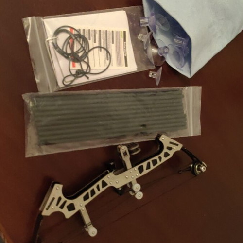 Mini compound lever bow stainless steel with small arrows and accessories