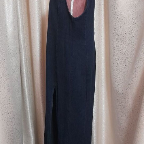 Zara long blue denim dress