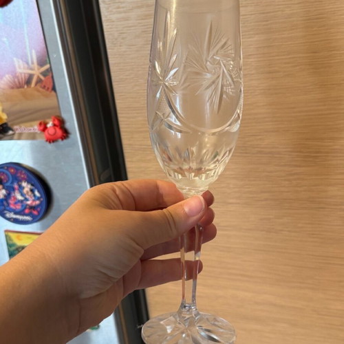 Vintage crystal glass set like new, 5 types x 6 pieces
