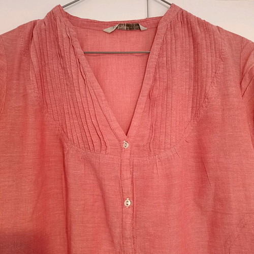 Zara coral shirt like new with buttons, size L