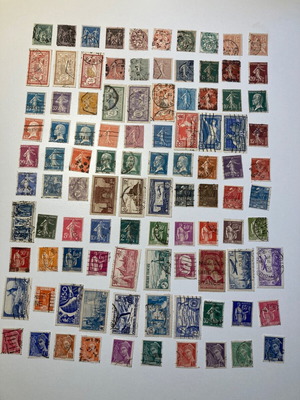 France stamps used, 400 different sealed