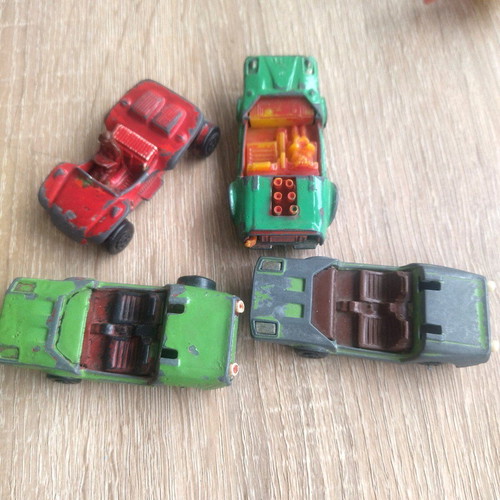 Pilaz Greek metal toy cars used, set of 4 pieces