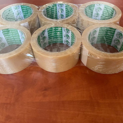 Roller Pack PVC packing tape 48mm x 60m, pack of 6, new