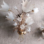Ceiling light 5-light like new, bronze with opaline