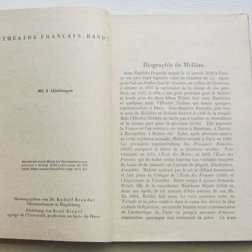 L'avare by Moliere used French hardcover book 1941