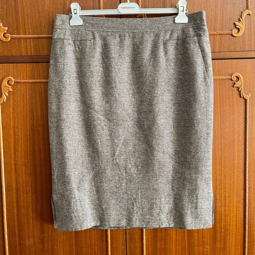 Windsor Branded Linen Skirt with Lining Size 44 New