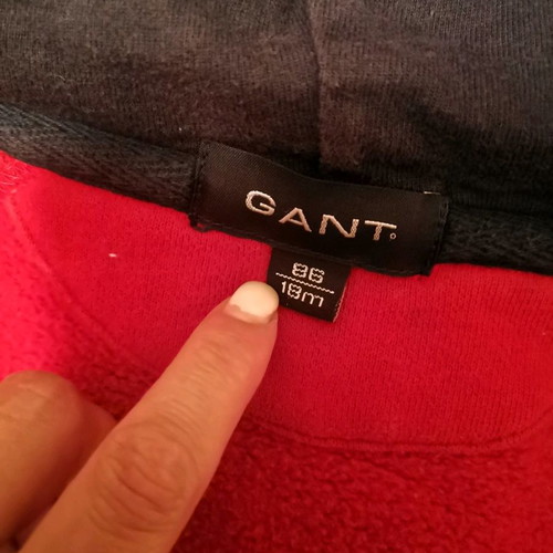 GANT sweatshirt jacket used, with zipper, size 18 months