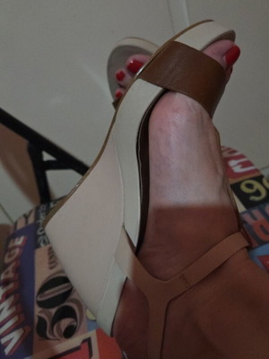 Dune London platforms size 39 used with minor repair needed