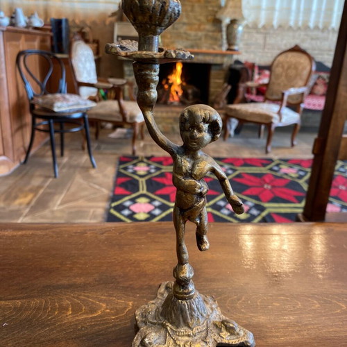 Bronze candlestick Kouros used, 1960s design