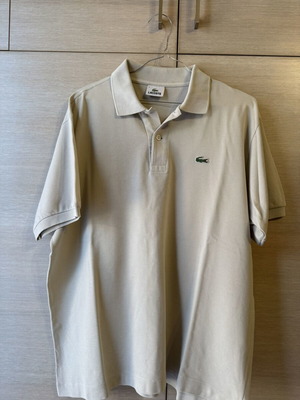 Lacoste polo shirt, size large, beige sand color