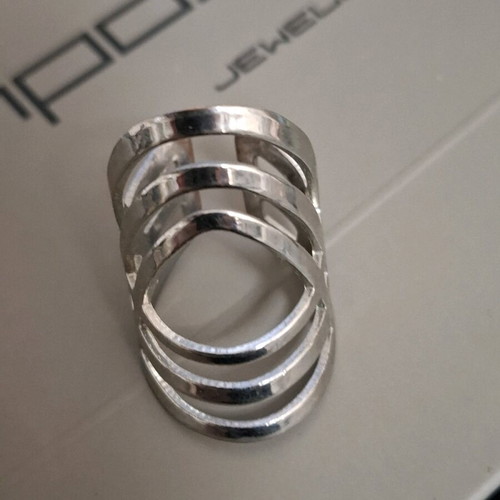 Ring with adjustable one size, new, silver, brass, hypoallergenic