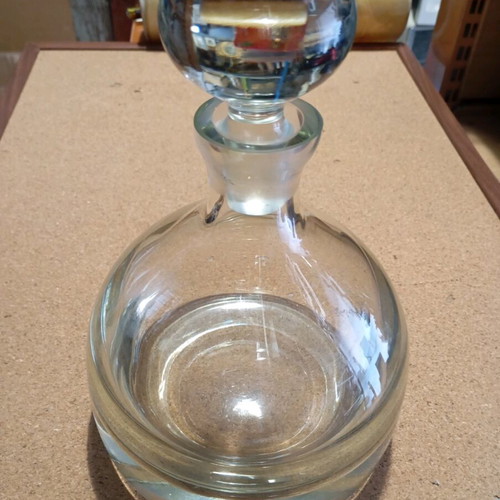 Crystal carafe like new, Bohemian, modern design