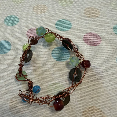 Bracelet handmade from scratch, like new, multicolored