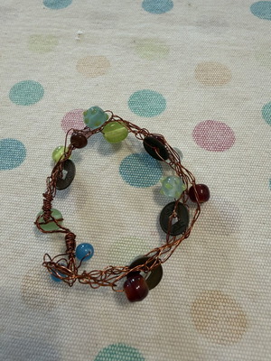 Bracelet handmade from scratch, like new, multicolored