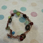 Bracelet handmade from scratch, like new, multicolored
